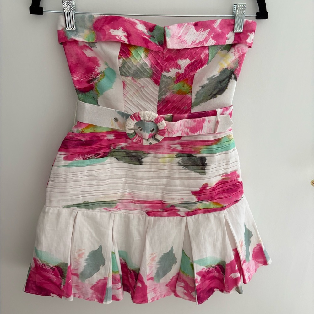 HEMANT & NANDITA Pink and White Dress